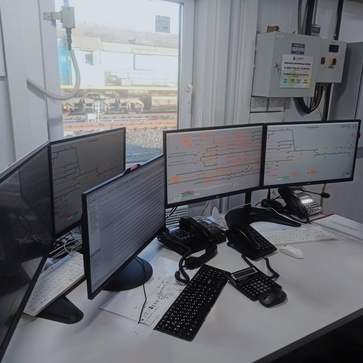 Staion Operator Work Terminal at Railway Cargo Terminal of Sukhodol Seaport